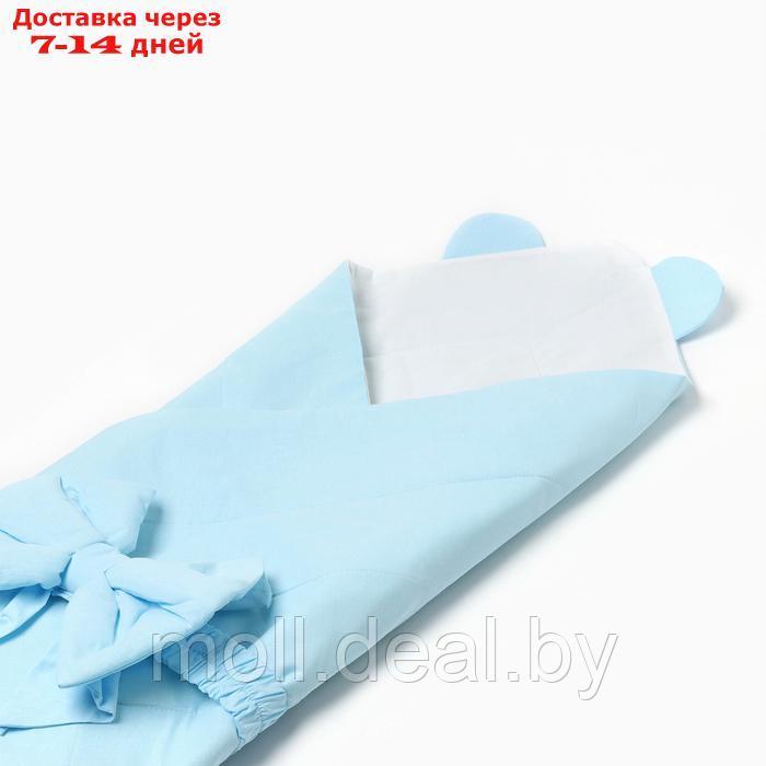 Набор для новорожденного (одеяло, бант), цвет голубой, рост 56-62 - фото 2 - id-p227085689