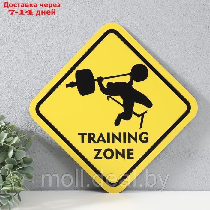 Знак декоративный (постер) "Training zone" 32х32 см, пластик - фото 4 - id-p227100183