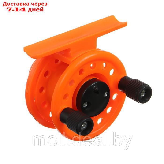 Катушка инерционная, пластик, диаметр 5 см, цвет оранжевый, 108 - фото 3 - id-p227089671