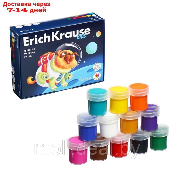 Гуашь 12 цветов х 20 мл, ErichKrause "Kids Space Animals", с УФ защитой яркости, в коробке - фото 1 - id-p227079735