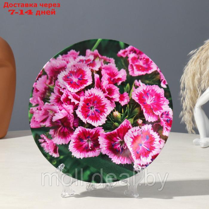 Тарелка декоративная "Цветы", вид 2, D = 17,5 см - фото 1 - id-p227081733
