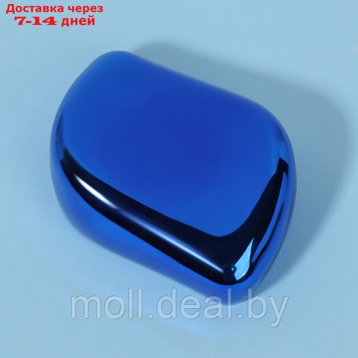 Тёрка для ног стекло волна 9*6,5*3(±0,5)см металлик син к/кор QF - фото 4 - id-p227108808