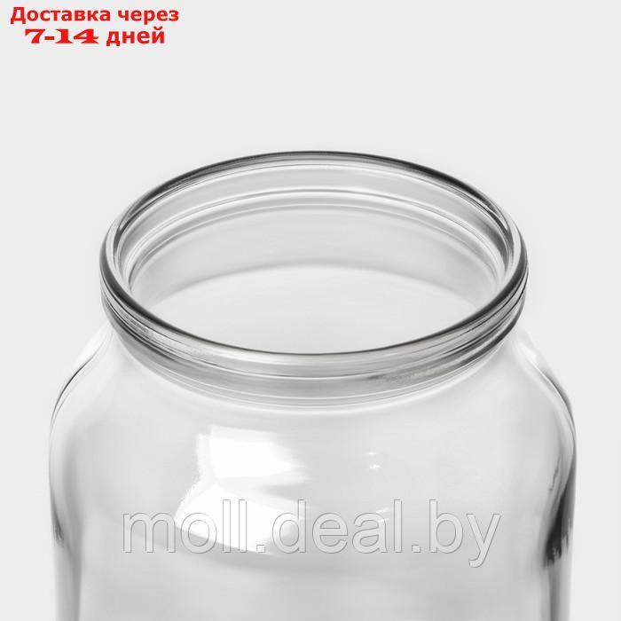 Набор стеклянных банок с крышкой Доляна, СКО-82 мм, 1 л, 12 штук - фото 6 - id-p227076760