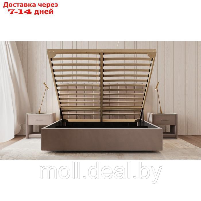 Кровать "Алькасар" с ПМ, 140×200 см, ЭКО деревянный каркас, ящик, велюр, цвет велутто 11 - фото 6 - id-p227095360