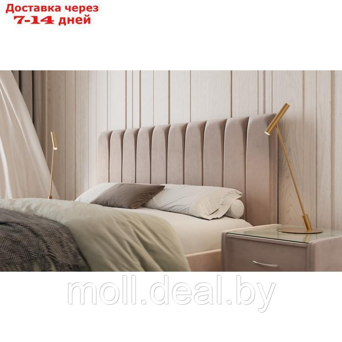 Кровать "Алькасар" с ПМ, 140×200 см, ЭКО деревянный каркас, ящик, велюр, цвет велутто 11 - фото 7 - id-p227095360