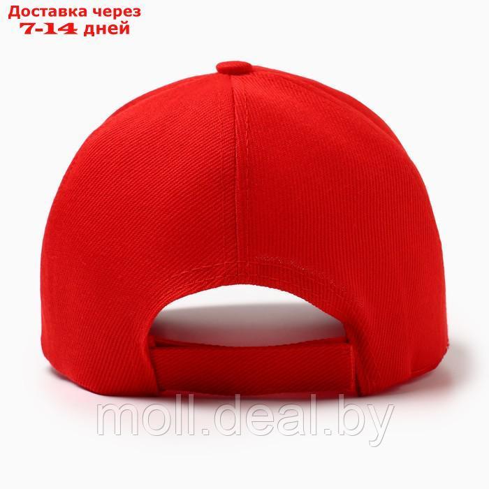 Бейсболка мужская однотонная MINAKU, размер 58, цвет красный - фото 3 - id-p226886513