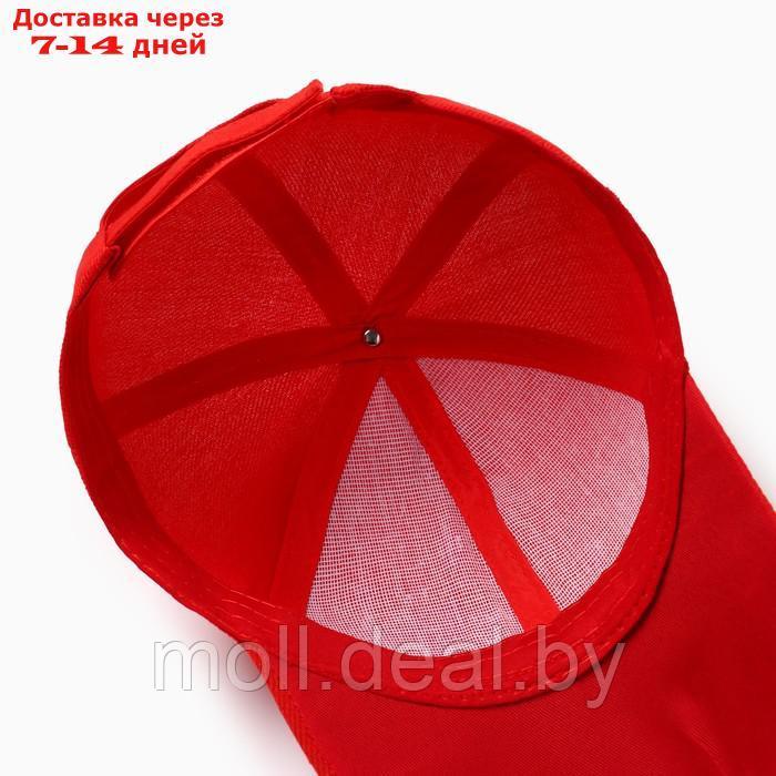 Бейсболка мужская однотонная MINAKU, размер 58, цвет красный - фото 4 - id-p226886513