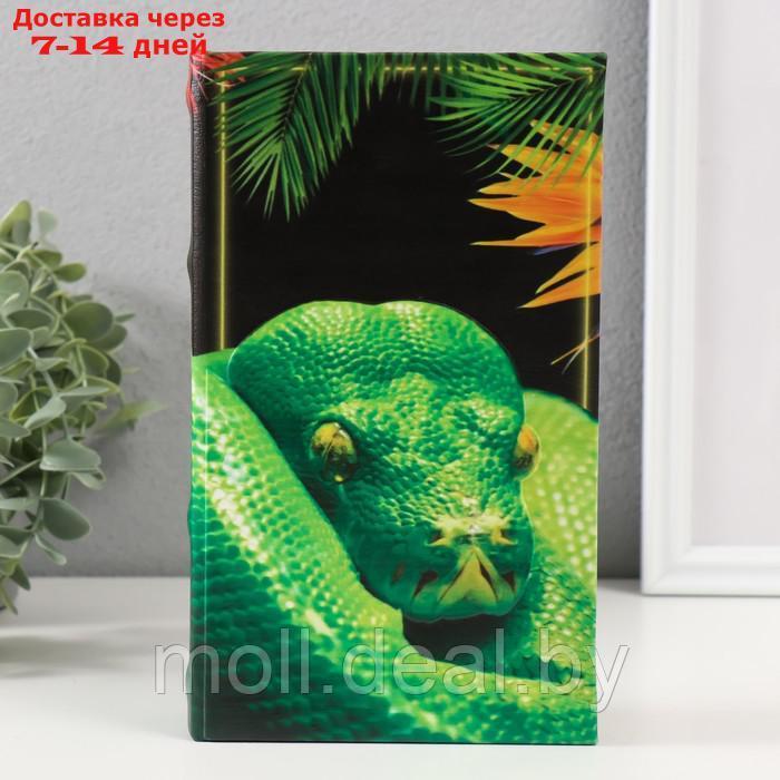 Сейф-книга дерево кожзам "Змея в джунглях" 3D тиснение 21х13х5 см - фото 2 - id-p227091673