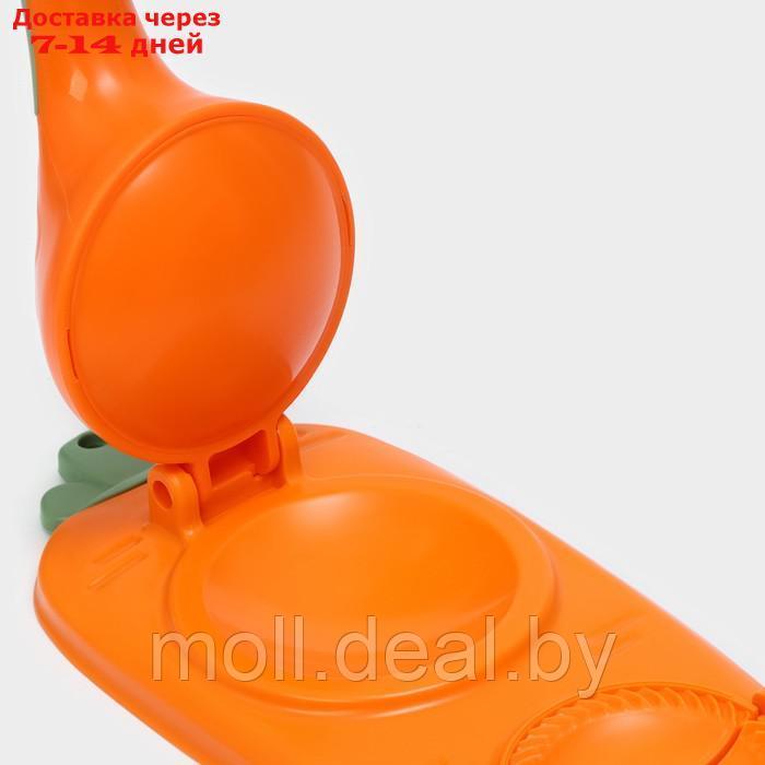 Форма для лепки вареников Доляна, 23×12×8 см, цвет оранжевый - фото 5 - id-p227076771