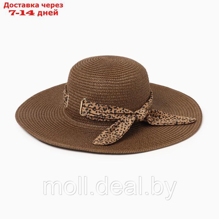 Шляпа женская MINAKU "Leopard" цвет коричневый, р-р 56-58 - фото 1 - id-p226886517