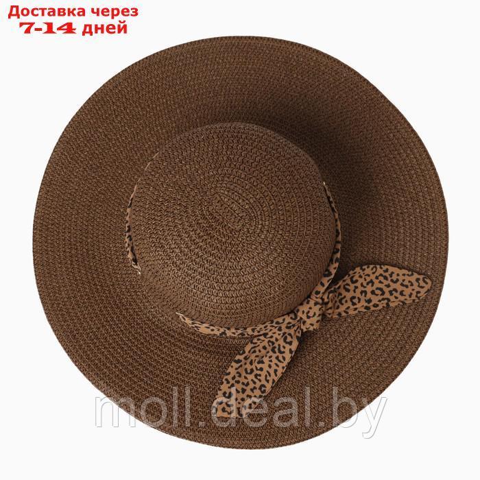 Шляпа женская MINAKU "Leopard" цвет коричневый, р-р 56-58 - фото 2 - id-p226886517