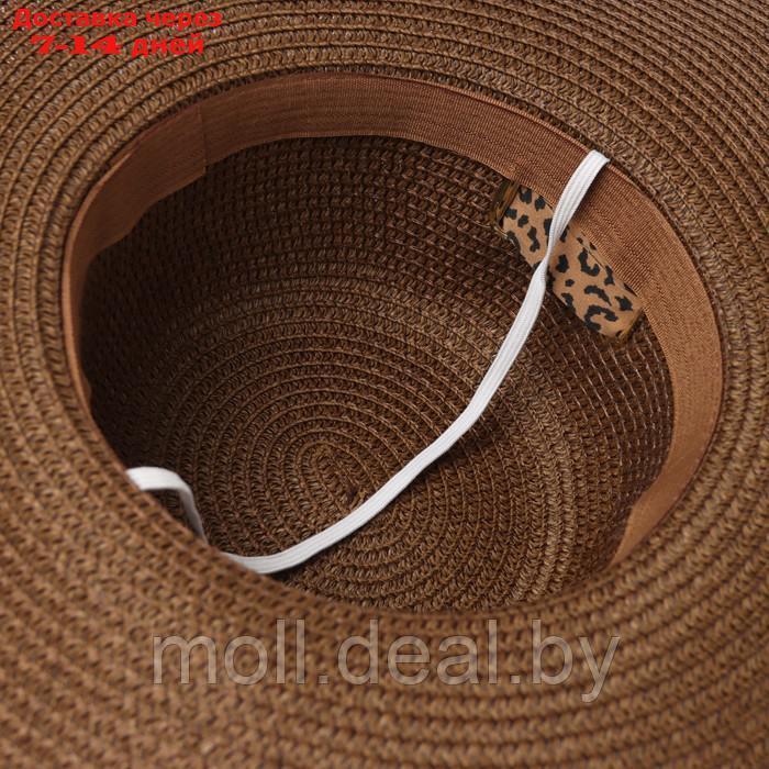 Шляпа женская MINAKU "Leopard" цвет коричневый, р-р 56-58 - фото 4 - id-p226886517