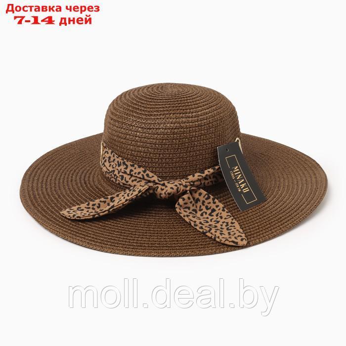 Шляпа женская MINAKU "Leopard" цвет коричневый, р-р 56-58 - фото 5 - id-p226886517