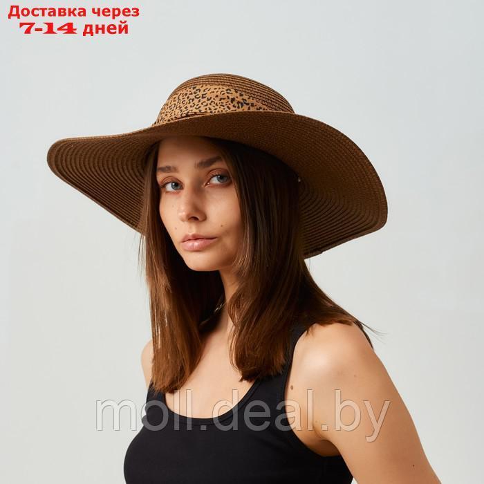 Шляпа женская MINAKU "Leopard" цвет коричневый, р-р 56-58 - фото 6 - id-p226886517