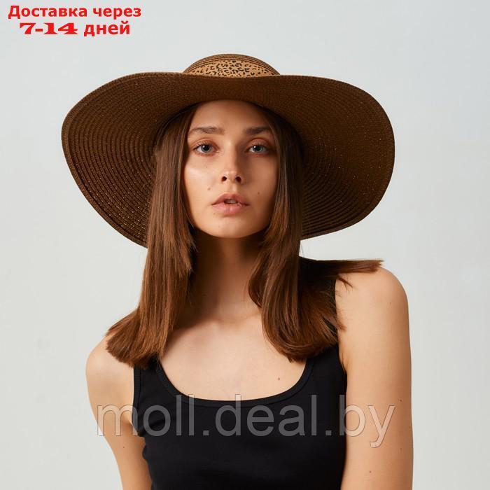 Шляпа женская MINAKU "Leopard" цвет коричневый, р-р 56-58 - фото 8 - id-p226886517