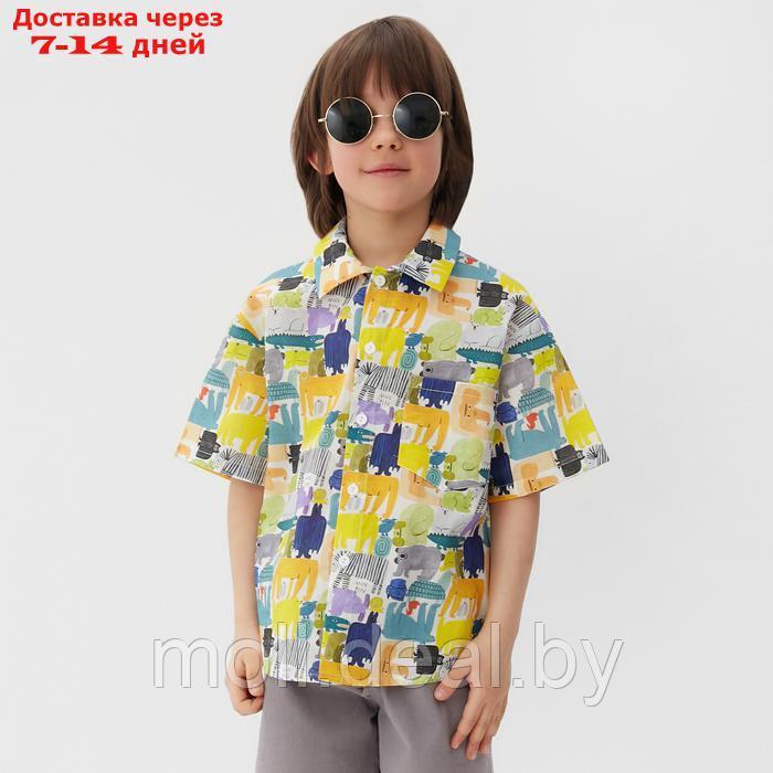 Рубашка для мальчика KAFTAN "Звери", р.30 (98-104) - фото 1 - id-p227085715