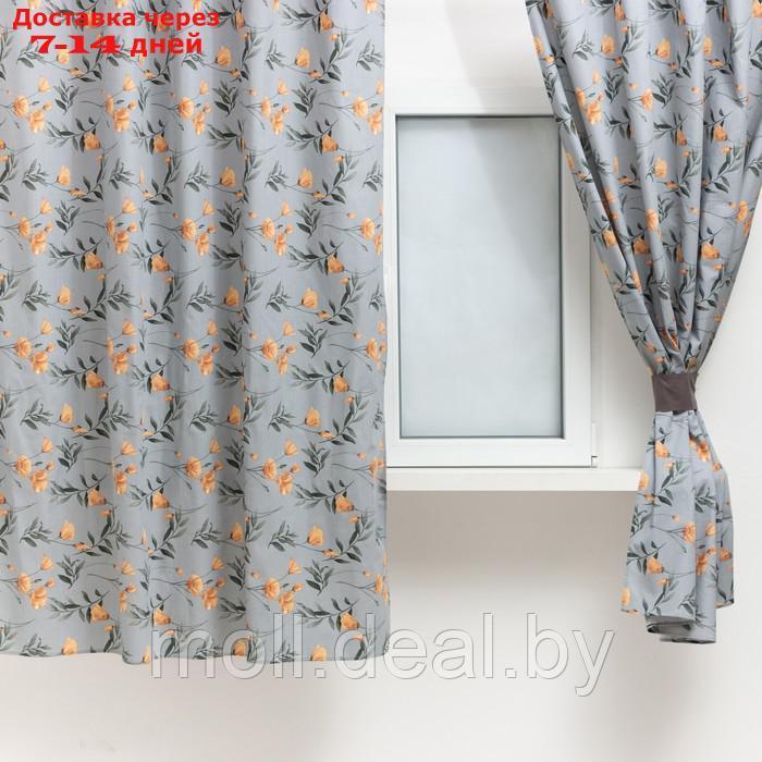 Комплект штор д/кухни с подхватами Этель Yellow poppies 149х180 см - 2 шт - фото 2 - id-p227112920