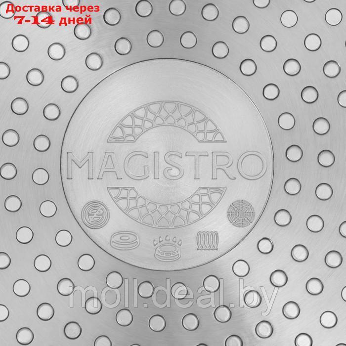 Сковорода Magistro Rock Stone, d=26 см, h=4,8 см, антипригарное покрытие, индукция, цвет чёрный - фото 9 - id-p227076775