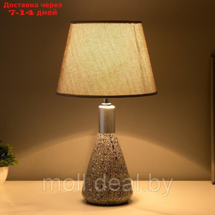 Настольная лампа "Леона" Е14 40Вт серо-серебристый 23х23х41 см - фото 2 - id-p227077772