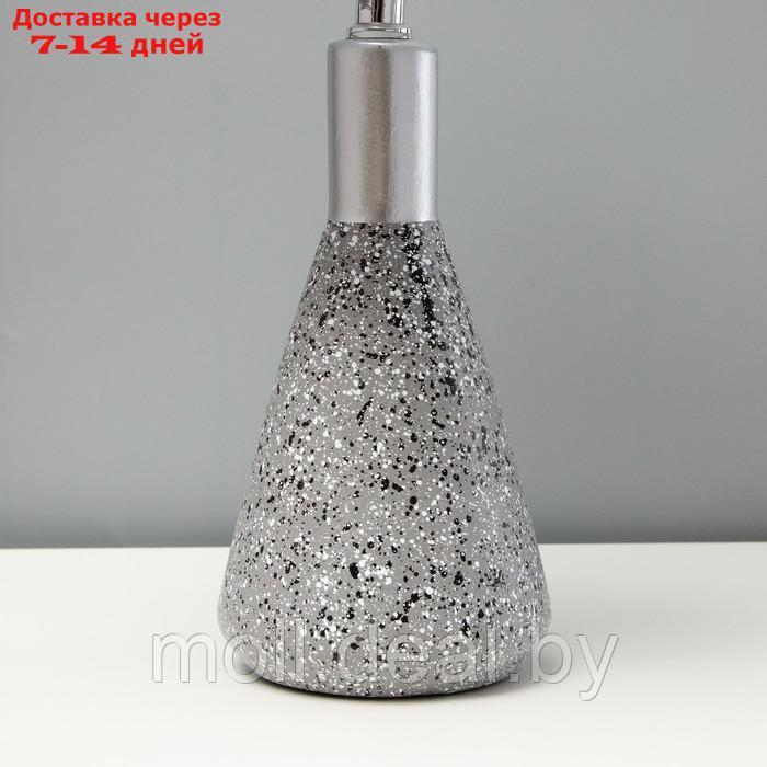Настольная лампа "Леона" Е14 40Вт серо-серебристый 23х23х41 см - фото 4 - id-p227077772