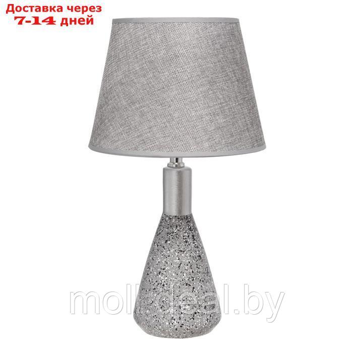 Настольная лампа "Леона" Е14 40Вт серо-серебристый 23х23х41 см - фото 6 - id-p227077772