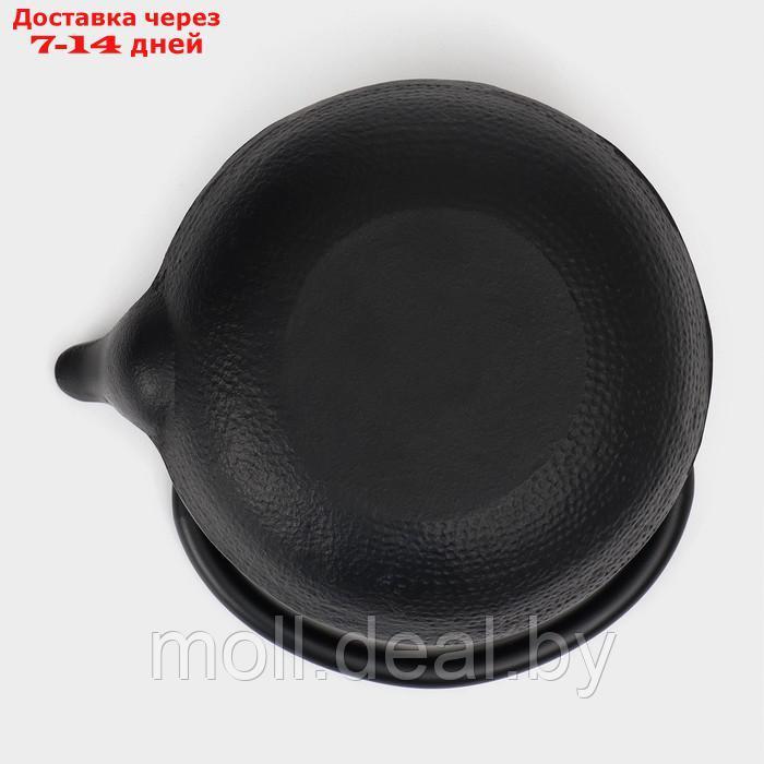Чайник чугунный, 600 мл, с ситом, эмалированное покрытие внутри, цвет чёрный - фото 6 - id-p227076780