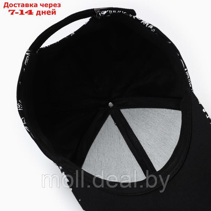 Кепка мужская MINAKU с надписями, цвет чёрный, р-р 58 - фото 4 - id-p226886526