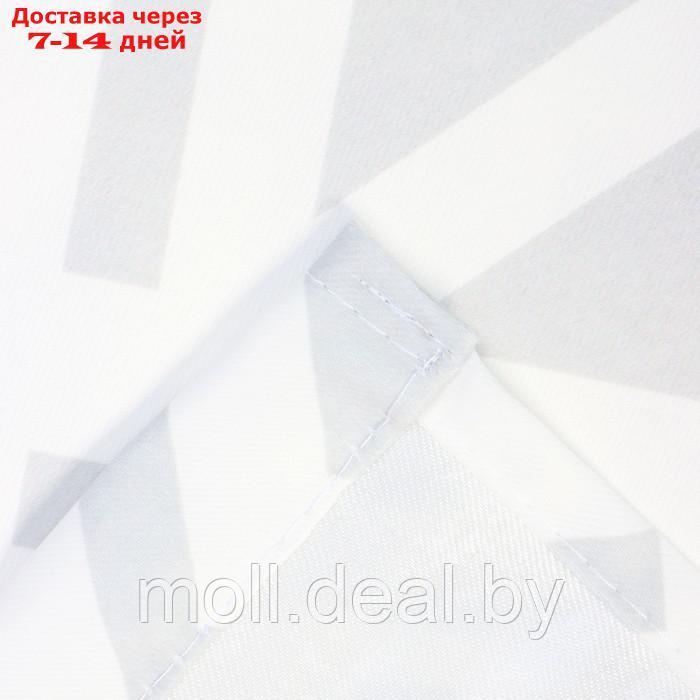 Штора портьерная для кухни блэкаут Треугольник 135х180 см, серый, п/э 100% - фото 2 - id-p227097983