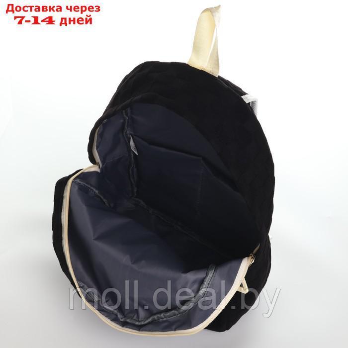 Набор 2 в 1, рюкзак, пенал в клетку, 40х28х13 см, цвет черный - фото 2 - id-p226887506
