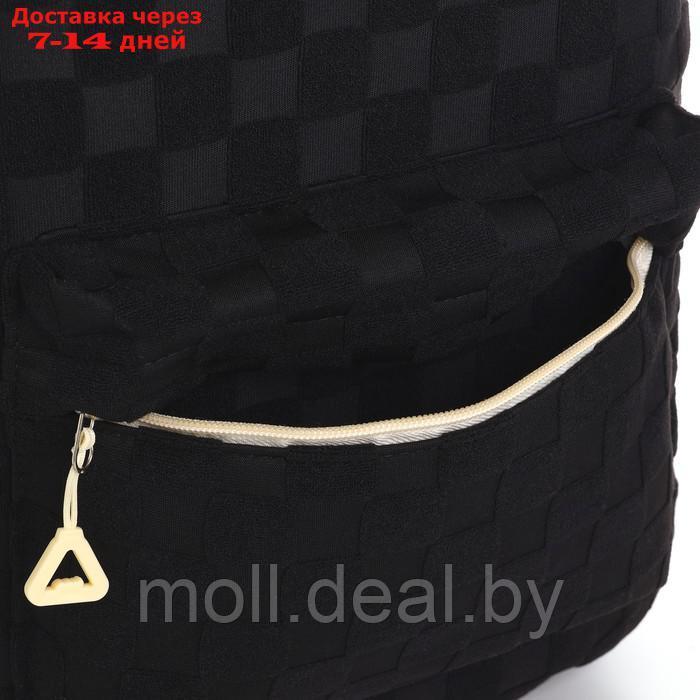 Набор 2 в 1, рюкзак, пенал в клетку, 40х28х13 см, цвет черный - фото 10 - id-p226887506