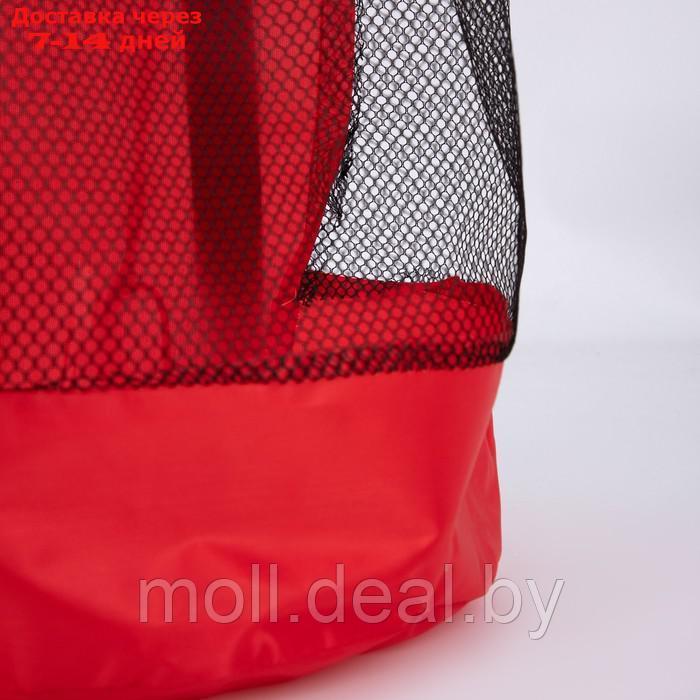 Рюкзак пляжный , 47*24 см, сетка, для песочницы, красный цвет - фото 2 - id-p227112927