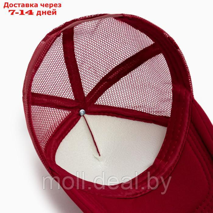 Бейсболка женская с сеткой MINAKU, цвет бордовый, размер 56-58 - фото 5 - id-p226886537