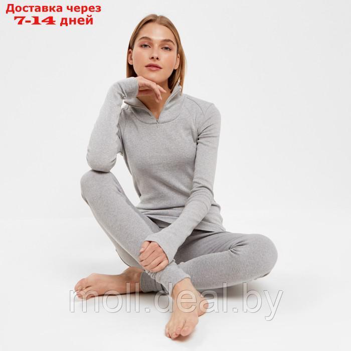Термобельё женское (лонгслив, лосины) MINAKU цвет серый меланж, размер 42 - фото 7 - id-p227112933