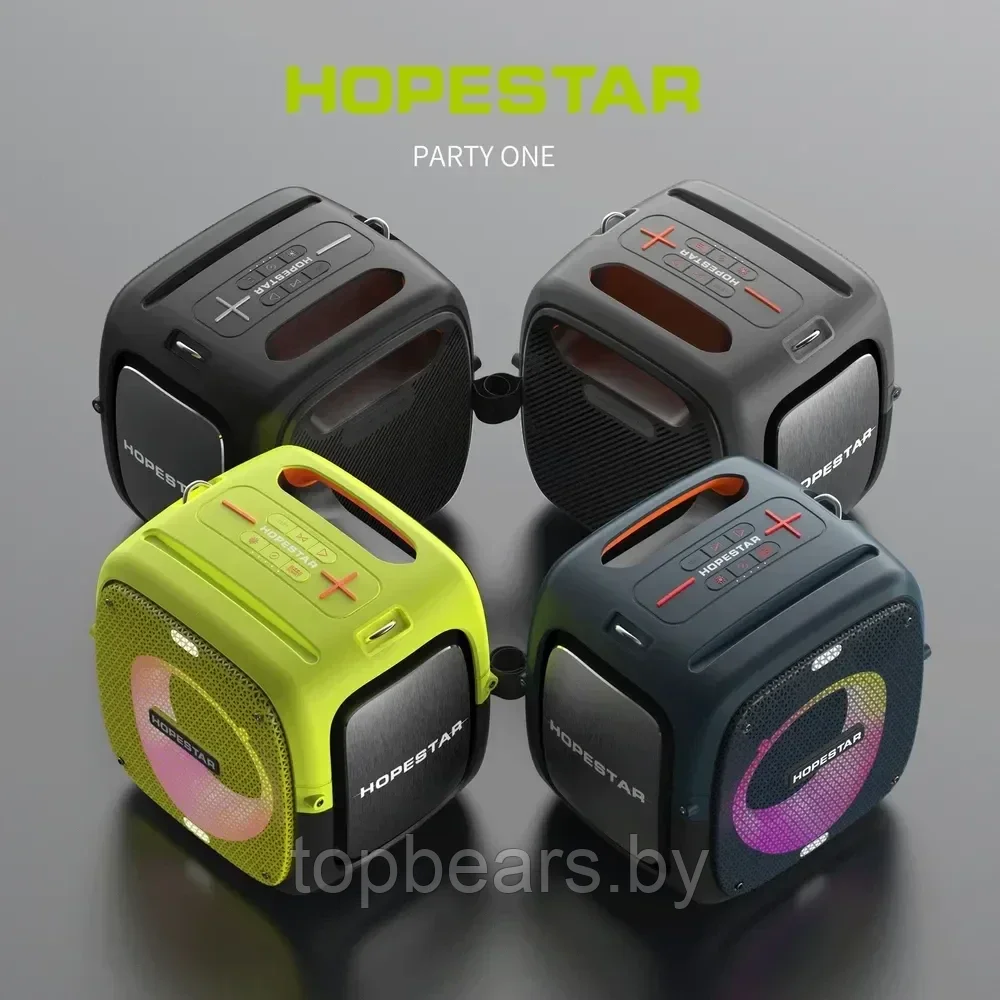 Портативная Bluetooth Колонка Hopestar Party One 80 Вт 2 микрофона - фото 3 - id-p227210270