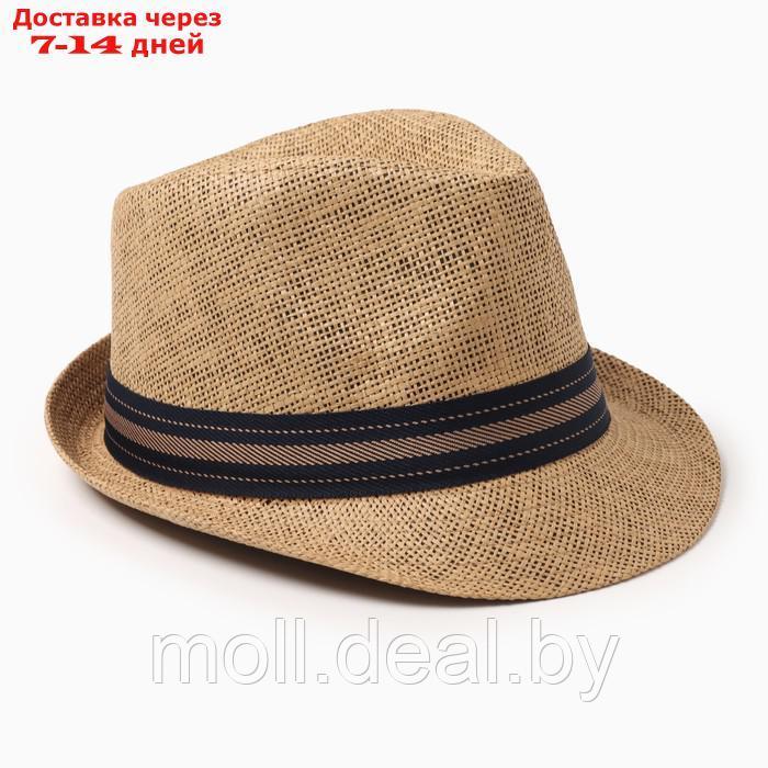 Шляпа мужская MINAKU "Пляж", размер 58, цвет коричневый - фото 1 - id-p226886538