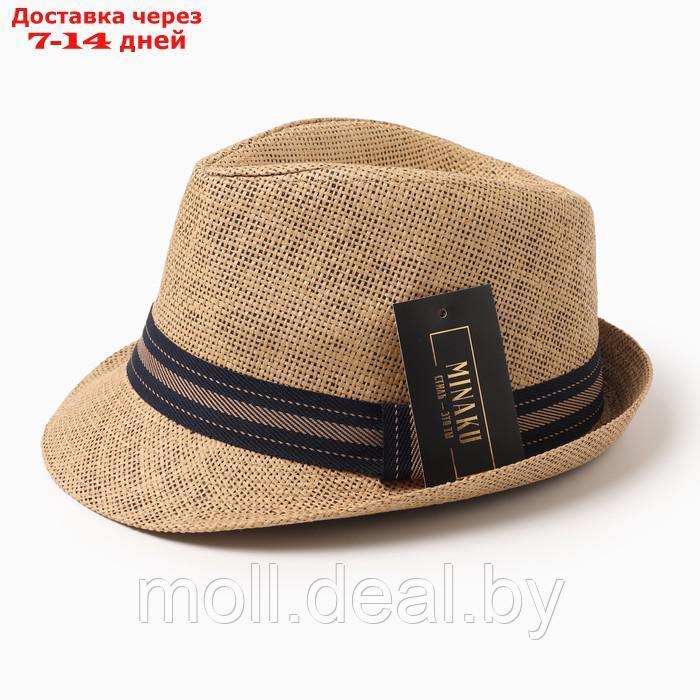 Шляпа мужская MINAKU "Пляж", размер 58, цвет коричневый - фото 5 - id-p226886538
