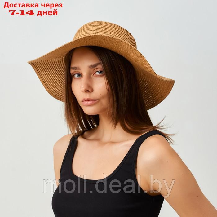 Шляпа женская с леопардовым ремешком MINAKU цвет коричневый, р-р 58 - фото 6 - id-p226886539