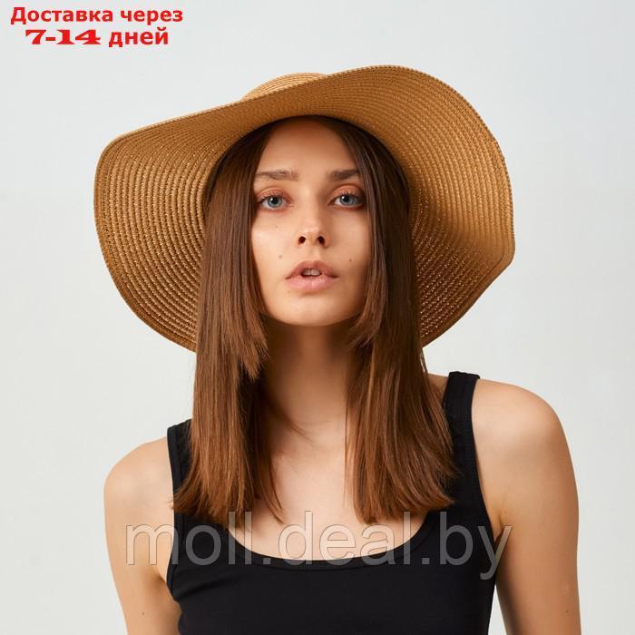 Шляпа женская с леопардовым ремешком MINAKU цвет коричневый, р-р 58 - фото 8 - id-p226886539