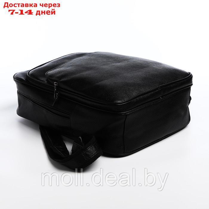 Рюкзак мужской, 30*11*41, отд на молнии, 2 н/кармана, черный - фото 3 - id-p227095487