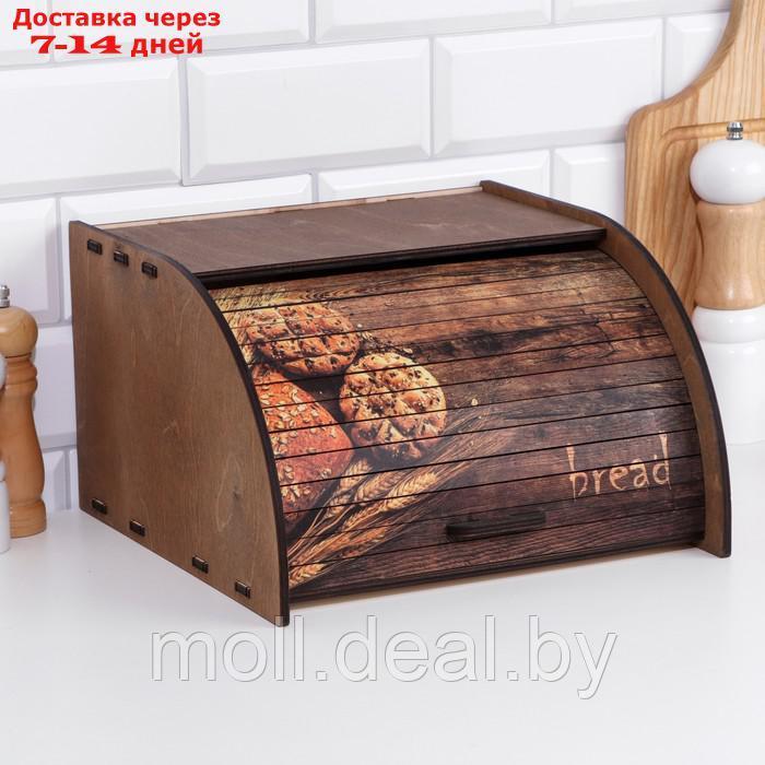 Хлебница деревянная с декором, 29,6х29,6х18,3х0,6 см - фото 1 - id-p227112947