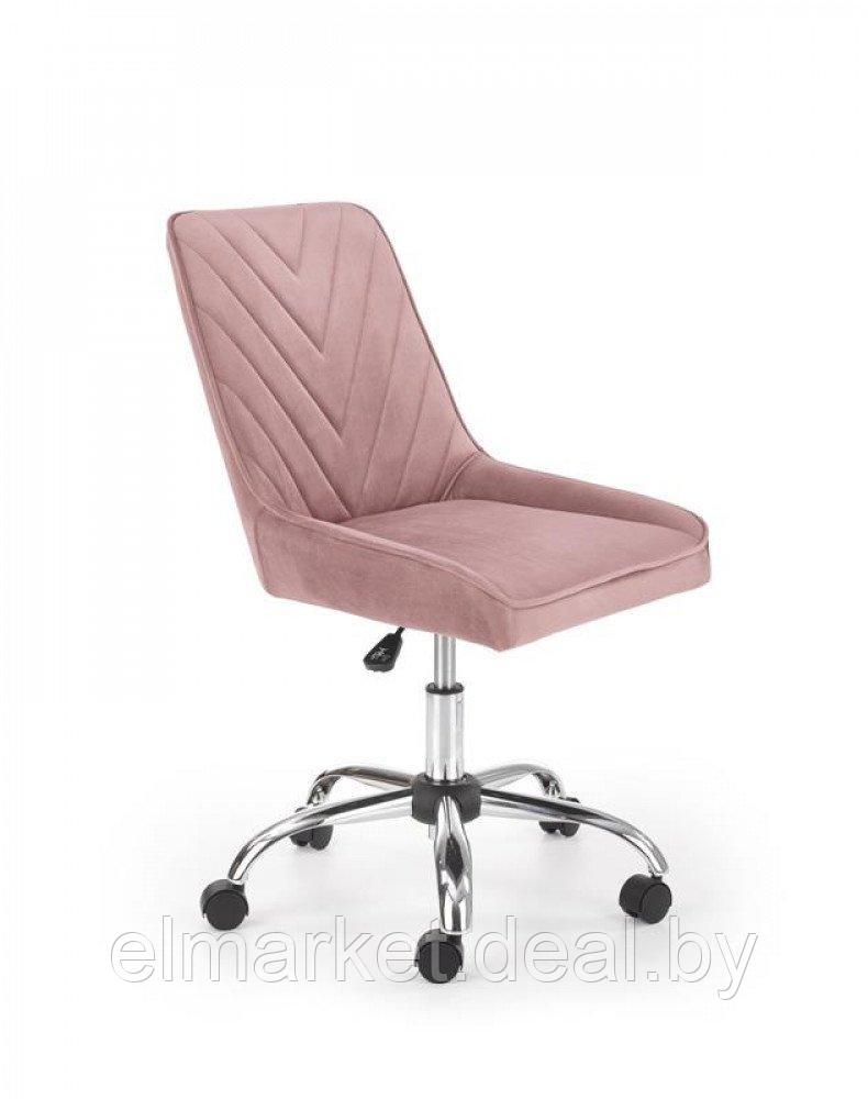 Кресло компьютерное Halmar RICO розовый/хром - фото 1 - id-p227209676
