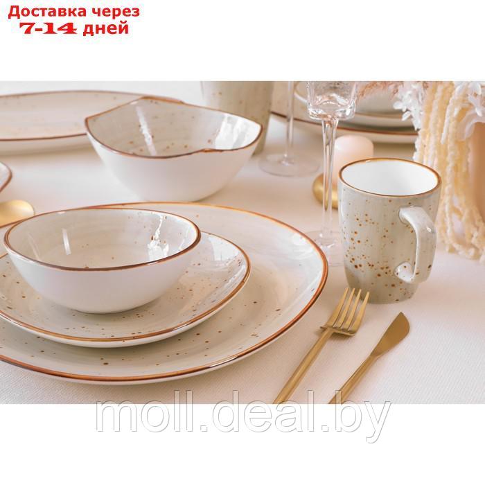 Набор тарелок фарфоровых обеденных Magistro Mediterana, 2 предмета: 31,5×29,7 см, цвет бежевый - фото 2 - id-p227076801