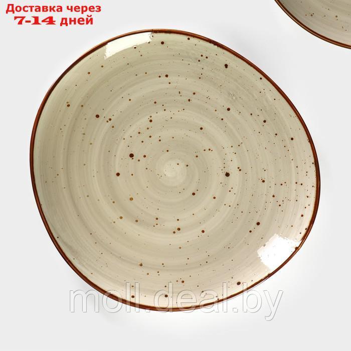 Набор тарелок фарфоровых обеденных Magistro Mediterana, 2 предмета: 31,5×29,7 см, цвет бежевый - фото 6 - id-p227076801