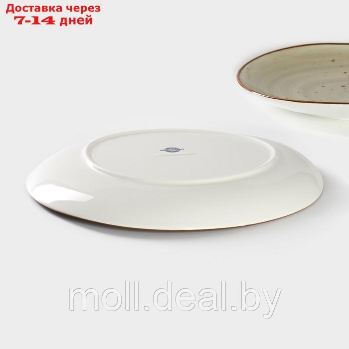 Набор тарелок фарфоровых обеденных Magistro Mediterana, 2 предмета: 31,5×29,7 см, цвет бежевый - фото 7 - id-p227076801