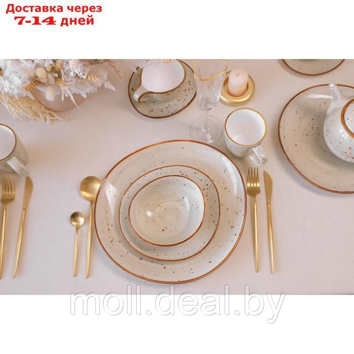 Набор тарелок фарфоровых обеденных Magistro Mediterana, 2 предмета: 31,5×29,7 см, цвет бежевый - фото 10 - id-p227076801