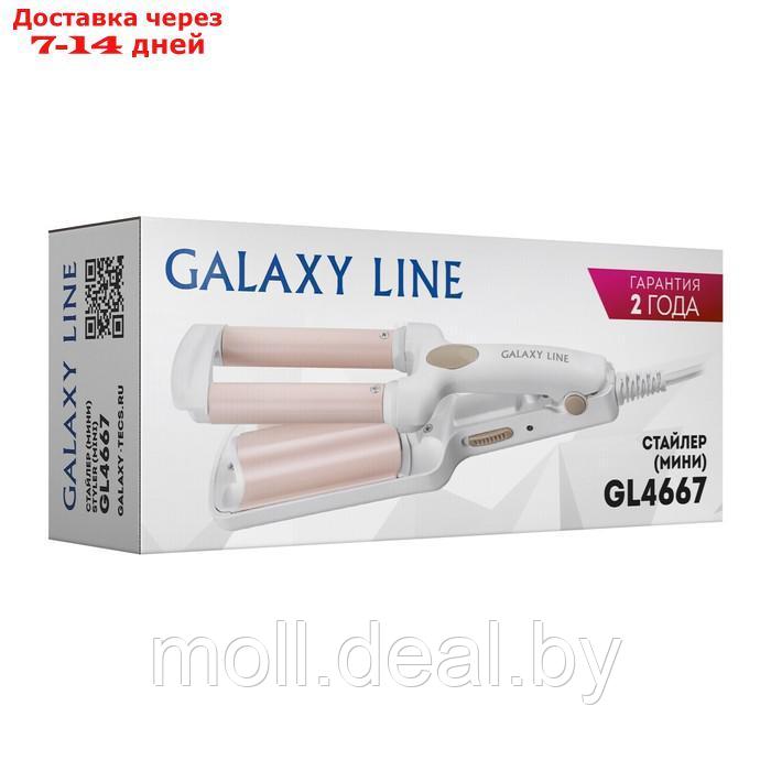 Стайлер Galaxy LINE GL 4667, 40 Вт, керамическое покрытие, d=10 мм, до 180 °C, бело-розовый - фото 8 - id-p227098005