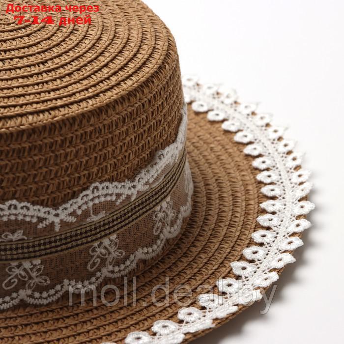 Шляпа для девочки "Леди" MINAKU, р-р 52, цв.светло-коричневый - фото 3 - id-p227085750