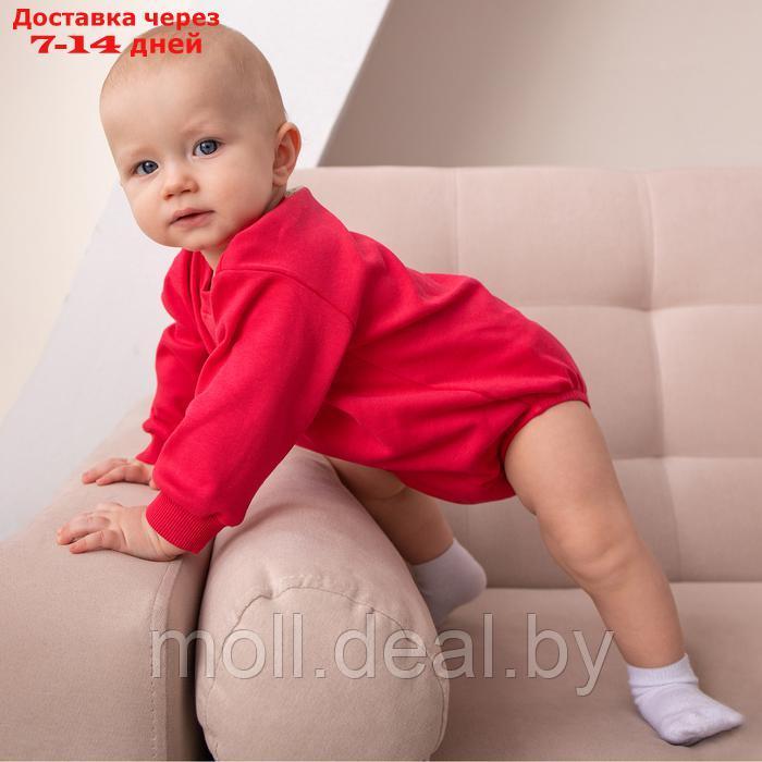 Свитшот-комбинезон детский MINAKU цвет малиновый, рост 62-68 см - фото 4 - id-p227084775
