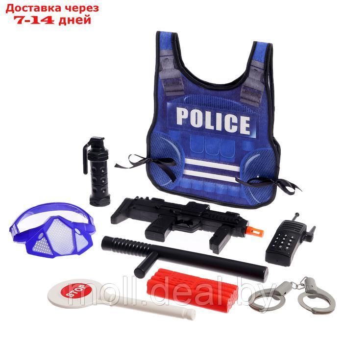 Набор полицейского "Патрульный", с текстильным жилетом, 9 предметов