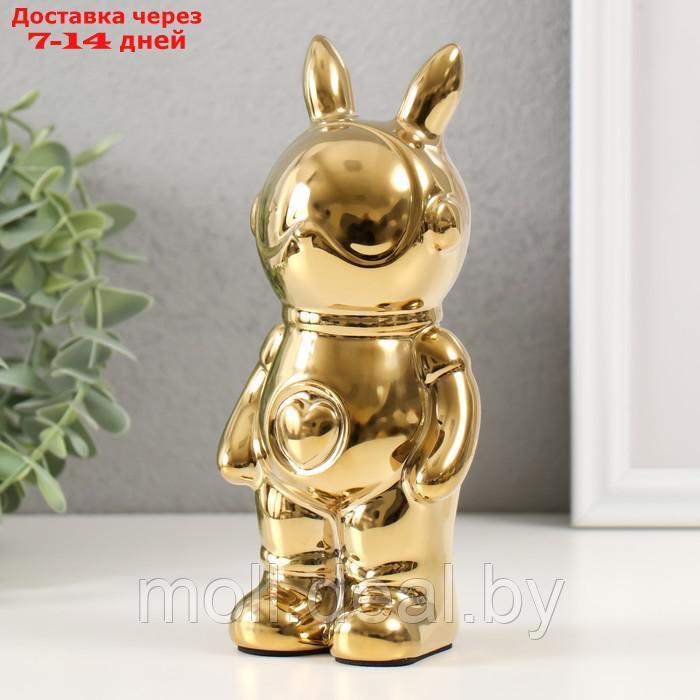 Копилка керамика "Кролик" золото 6х8,5х18 см - фото 4 - id-p227090733